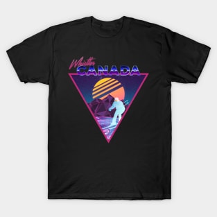 Retro Vaporwave Ski Mountain | Whistler Canada | Shirts, Stickers, and More! T-Shirt